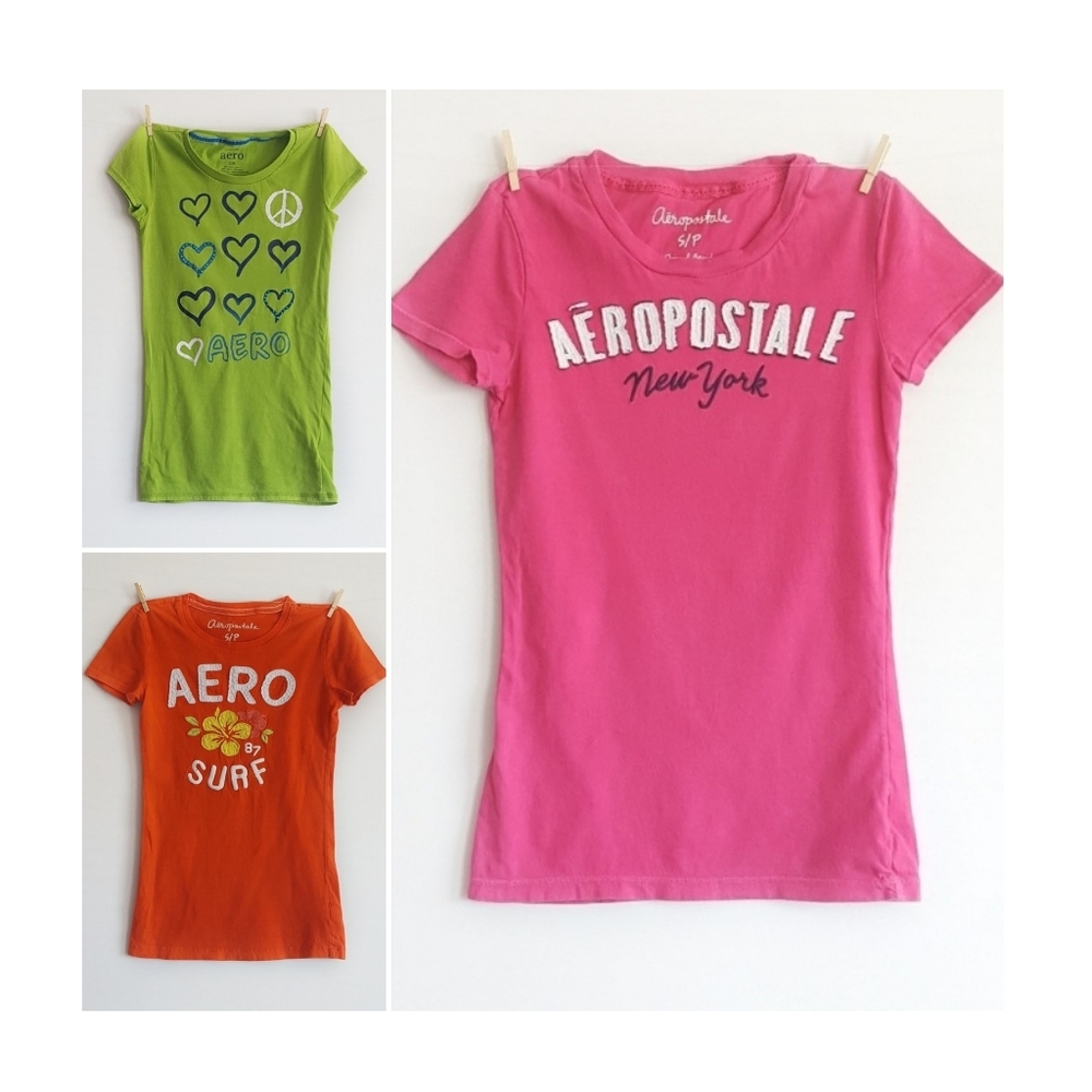 ▪︎Aeropastale▪︎3 Short-Sleeved Tees